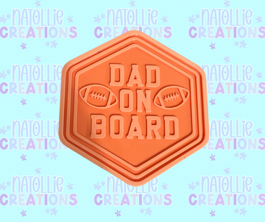 Football Dad On Board Insert Freshie Silicone Mold