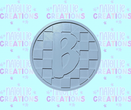 Checkered Alphabet Insert Freshie Silicone Mold