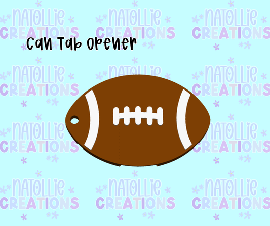 Football Can Tab Opener Keychain