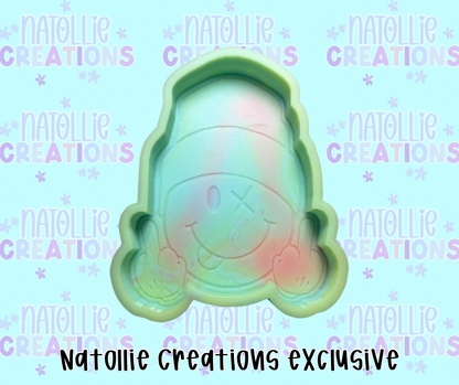 Middle Finger Beanie Smiley Face Freshie Silicone Mold