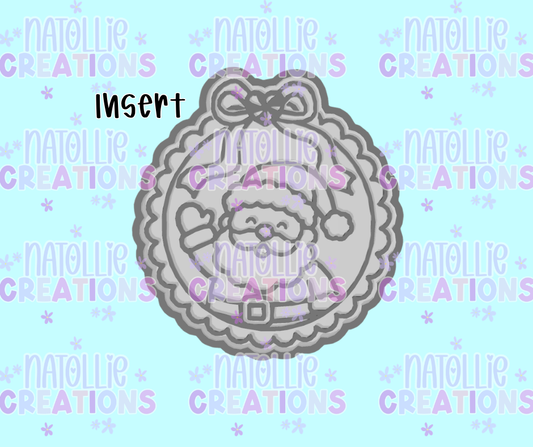Santa Christmas Scallop Insert Freshie Silicone Mold