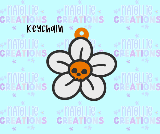 Skull Flower Keychain