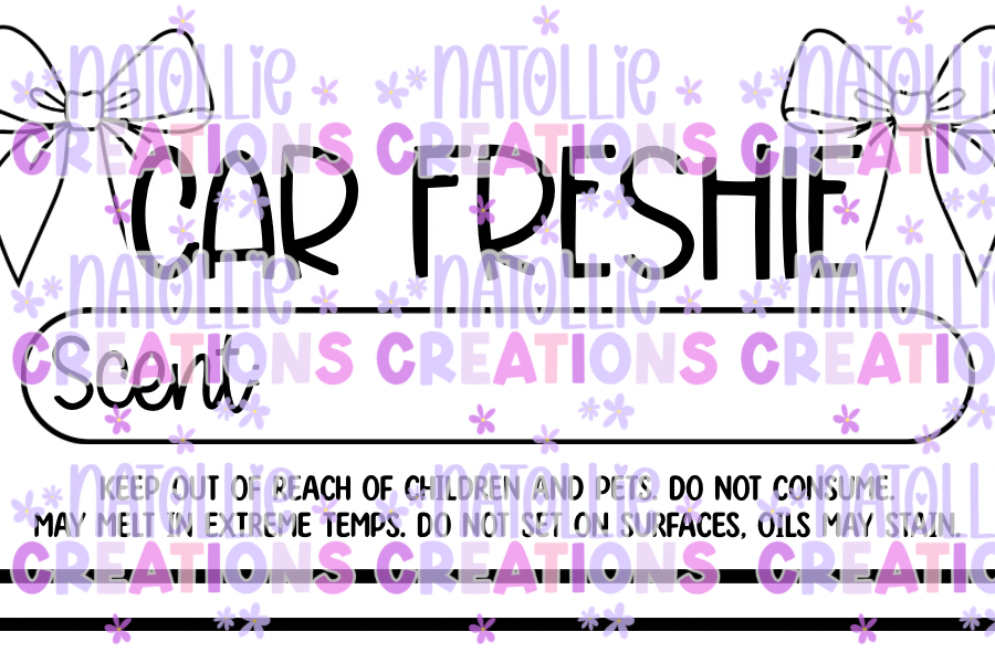 BOW - 3 x 2 Thermal Freshie Scent Labels