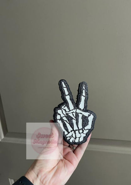 Skeleton Peace Hand Freshie Silicone Mold