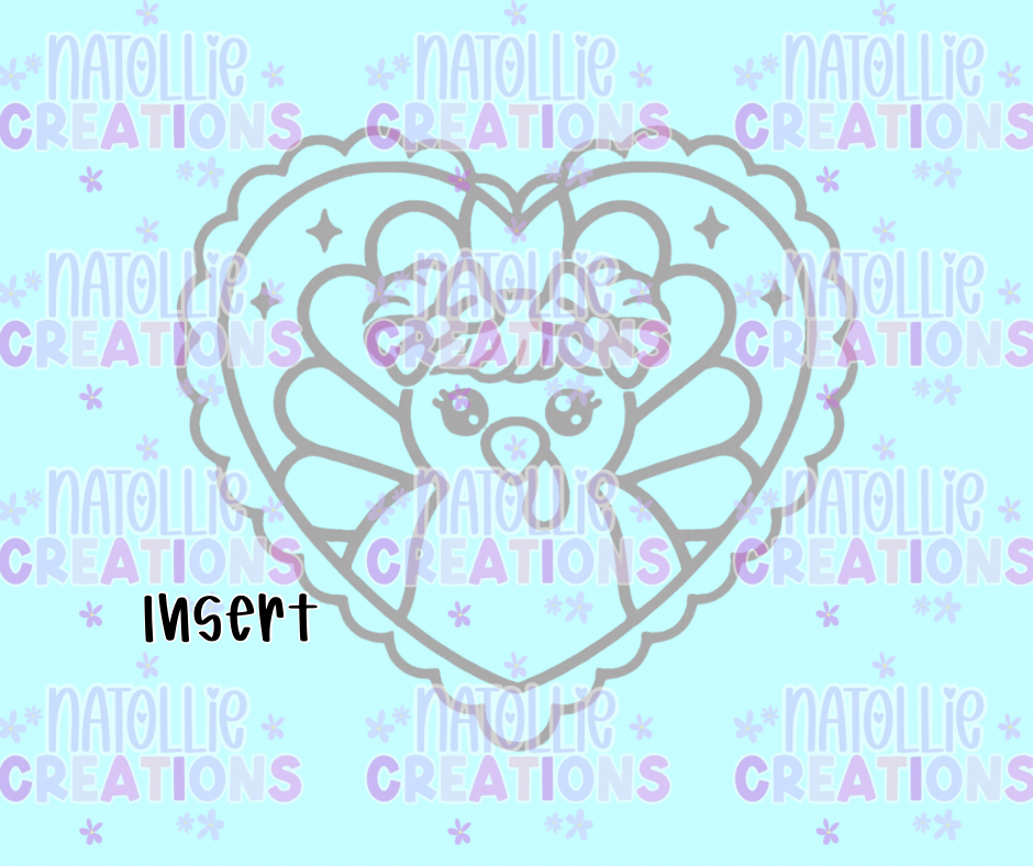 Spacebun Turkey Scallop Heart Insert Freshie Silicone Mold