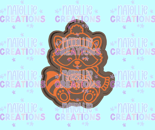 Cozy Hot Cocoa Raccoon Freshie Silicone Mold