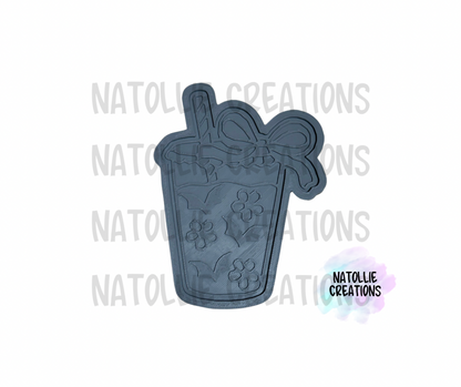 Drink W/ Bow + Inserts Freshie Silicone Mold