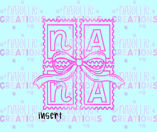 Nana Bow Stamp Insert Freshie Silicone Mold