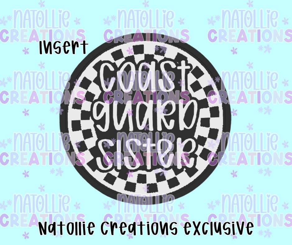 Coast Guard Sister Round Insert Freshie Silicone Mold