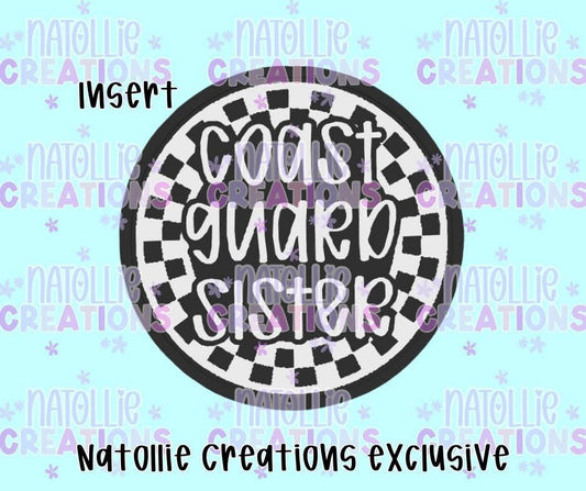 Coast Guard Sister Round Insert Freshie Silicone Mold