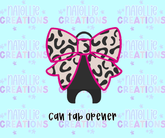 Leopard Bow Can Tab Opener Keychain