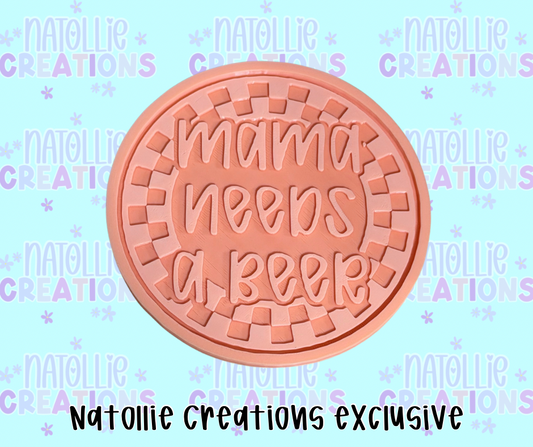 Mama Needs A Beer Insert Freshie Silicone Mold