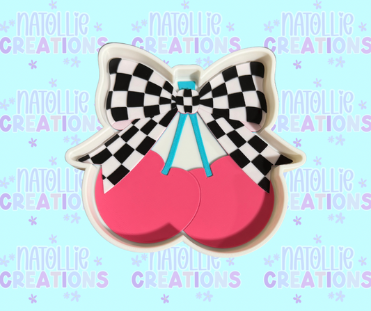 Checkered Cherries Trinket Tray