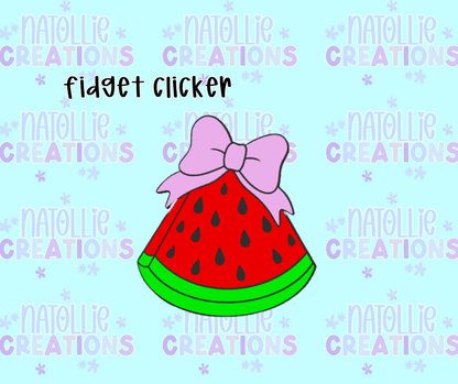 Watermelon W Bow Clicker Fidget