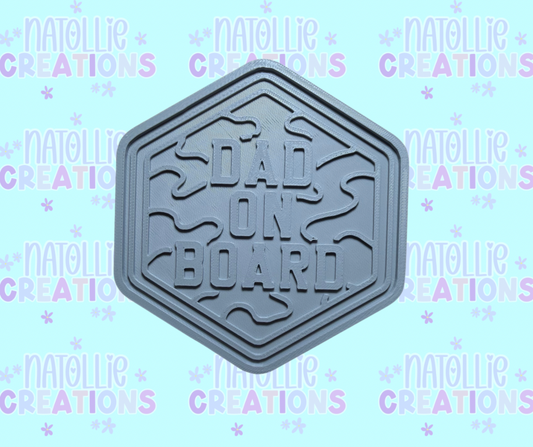 Camo Dad On Board Insert Freshie Silicone Mold