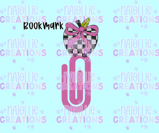 Checkered Apple Bookmark