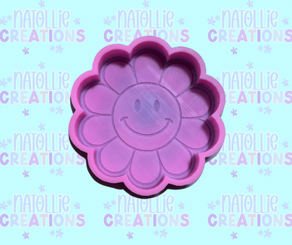 Smiley Retro Flower Freshie Silicone Mold