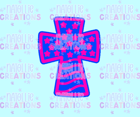 Stars & Stripes Cross Freshie Silicone Mold