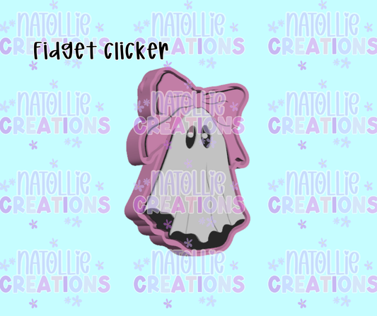 Ghost W/ Bow Clicker Fidget