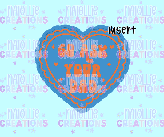 Go Ask Your Dad Scallop Heart Insert Freshie Silicone Mold