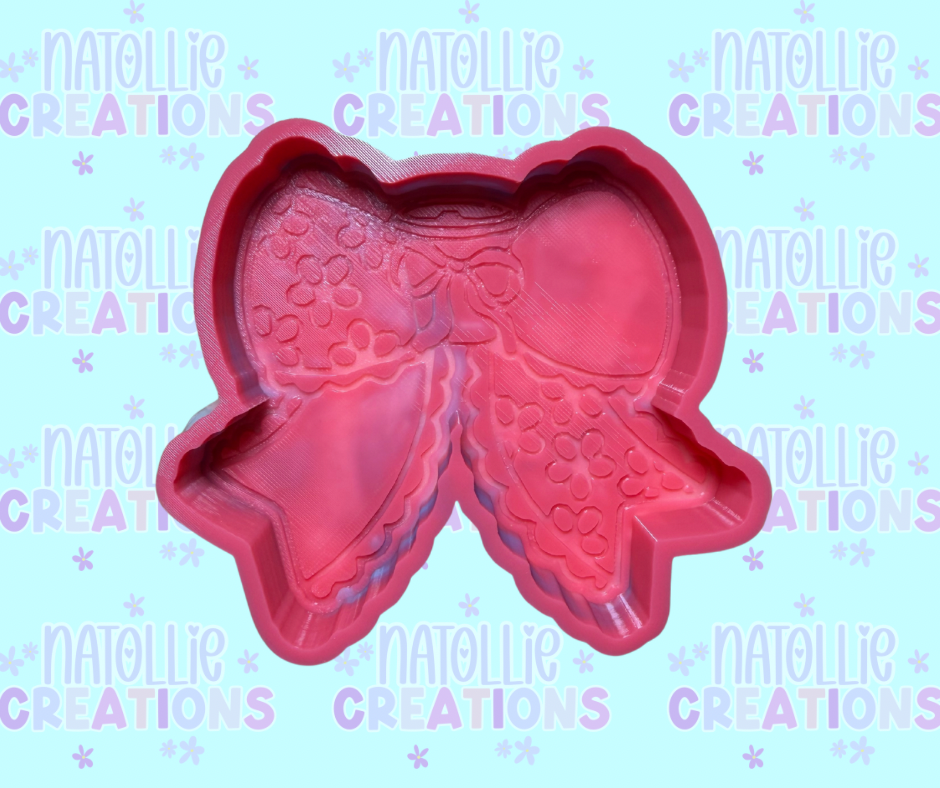 Floral Coffee Bow Freshie Silicone Mold