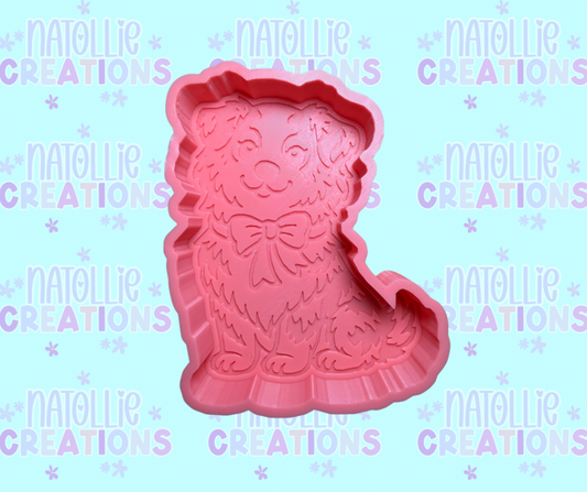 Australian Shepherd W/ Bow Freshie Silicone Mold