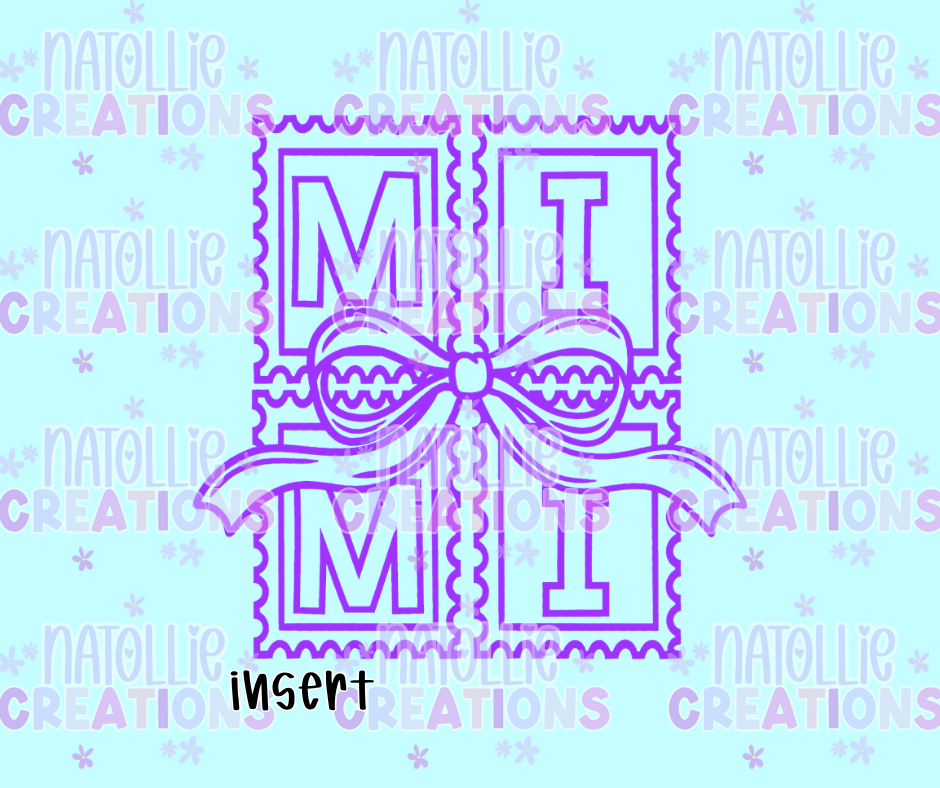Mimi Bow Stamp Insert Freshie Silicone Mold