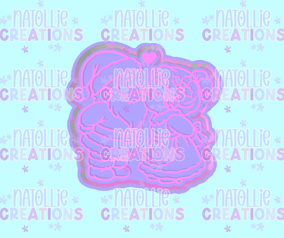 Kissing Mr & Mrs Clause Freshie Silicone Mold