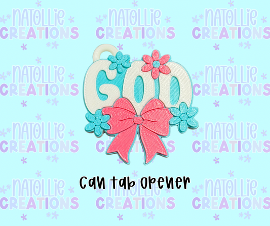 God Can Tab Opener Keychain