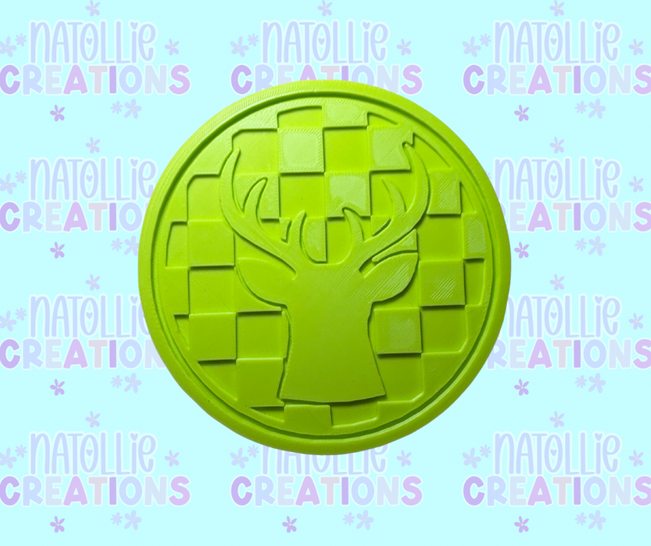 Checkered Deer Insert Freshie Silicone Mold