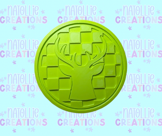 Checkered Deer Insert Freshie Silicone Mold