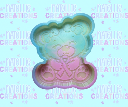 Bear W/ Awareness Ribbon Freshie Silicone Mold