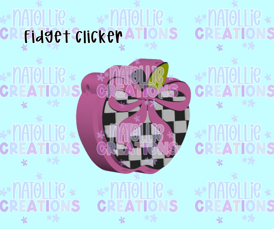 Checkered Apple Clicker Fidget