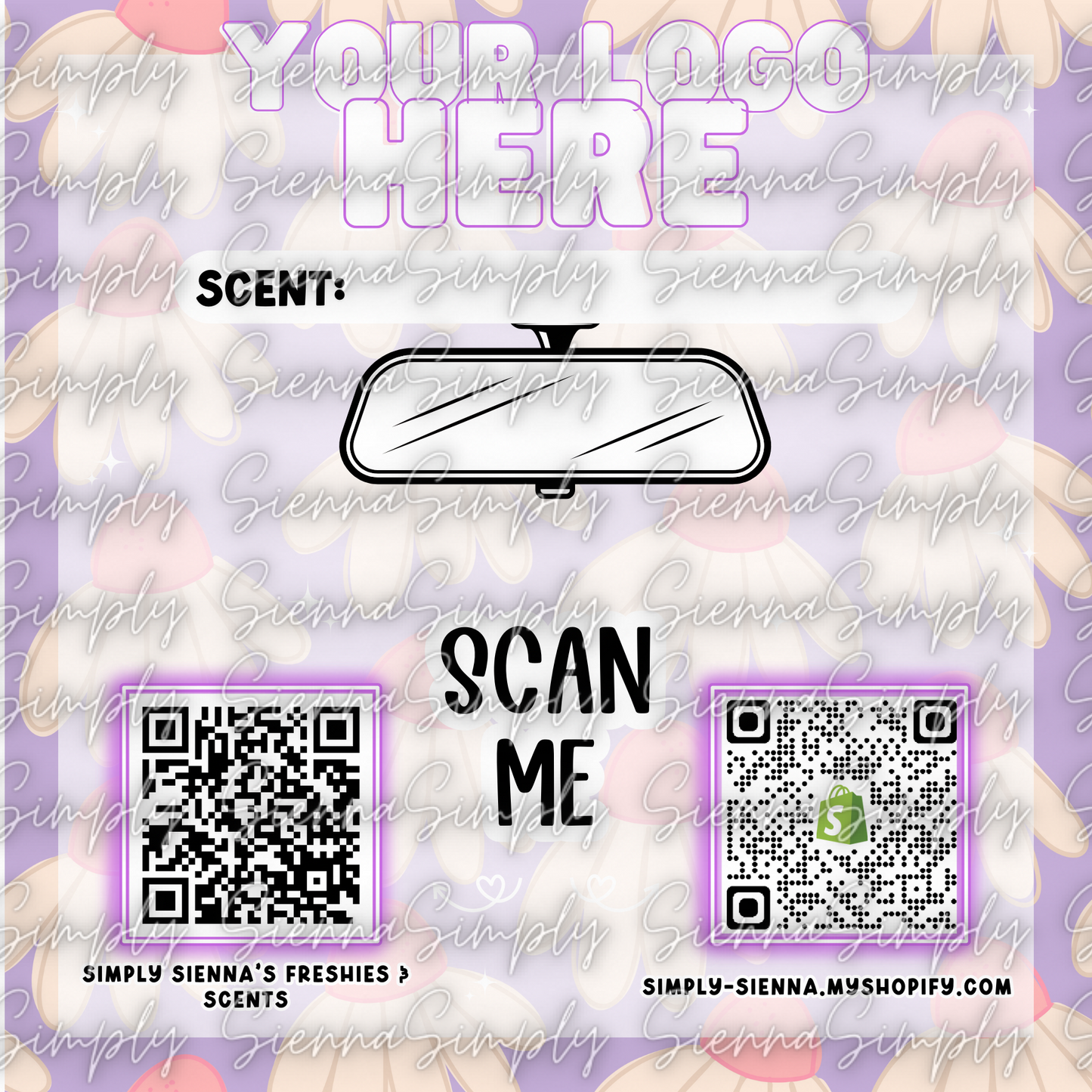 Purple Flower Bag Inserts