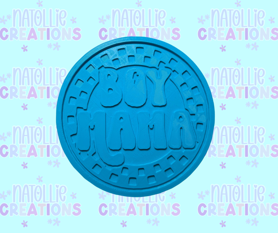 Checkered Boy Mama Insert Freshie Silicone Mold