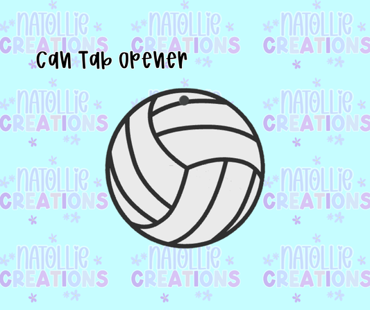 Volleyball Can Tab Opener Keychain