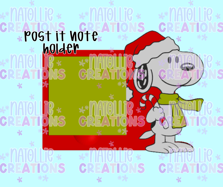 Christmas Snoop Post It Note Holder