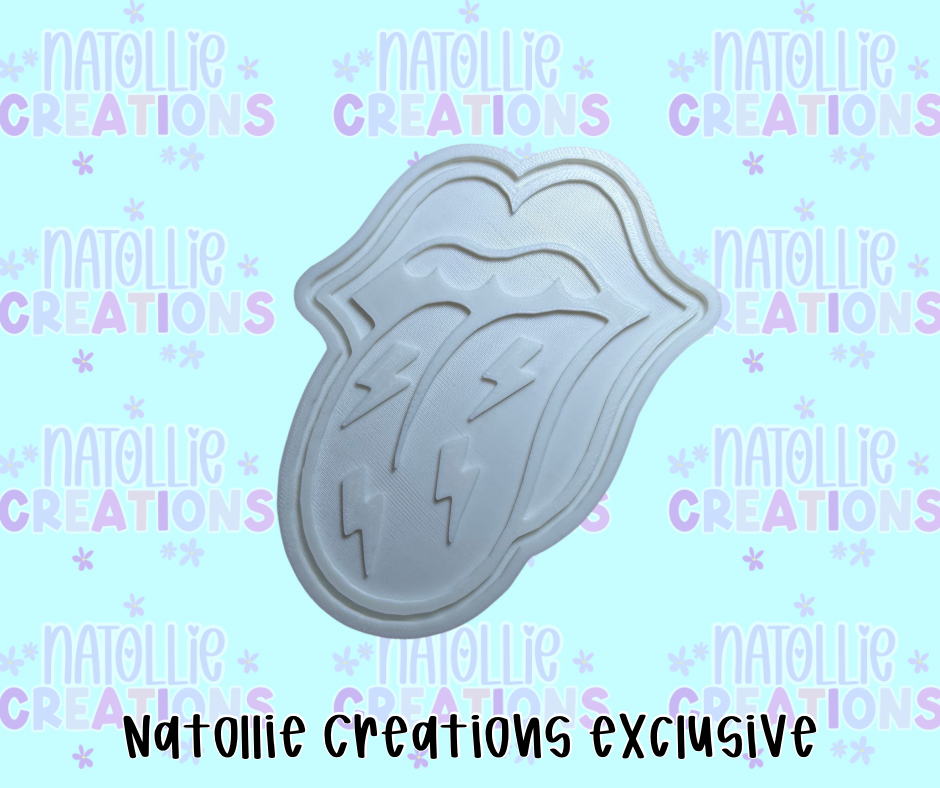 Lightning Bolt Tongue Insert Freshie Silicone Mold