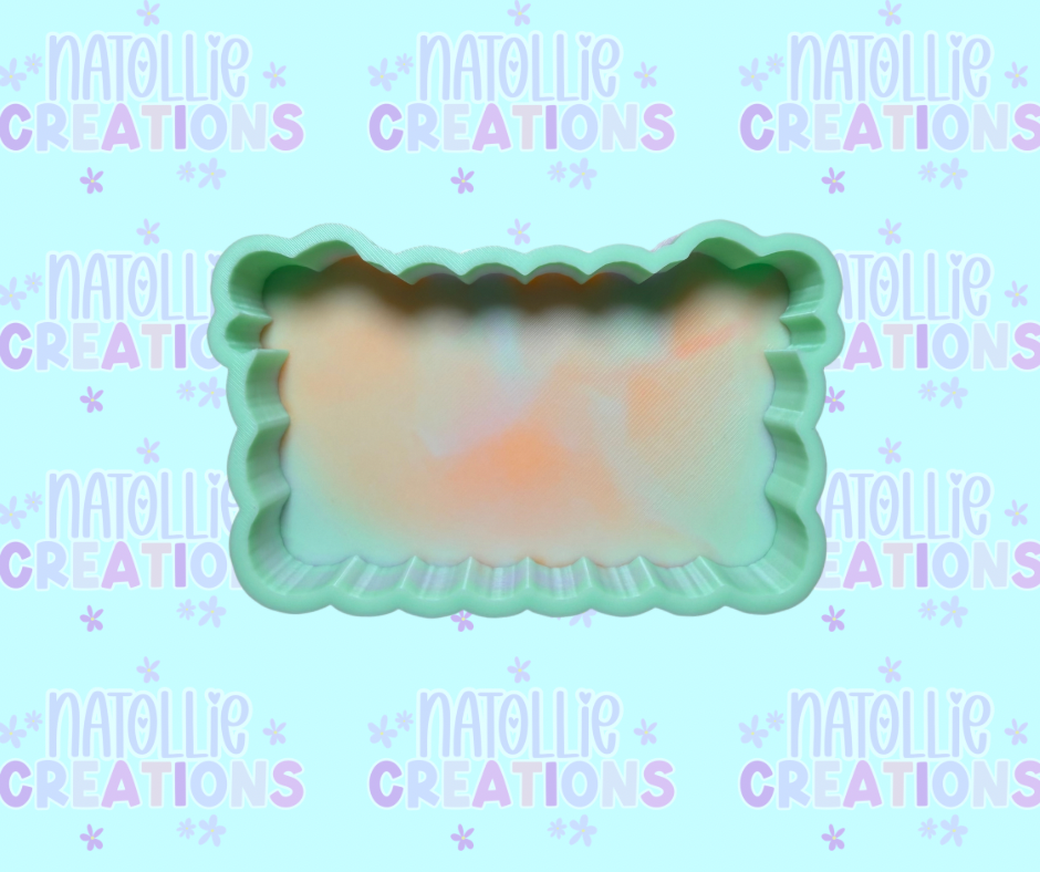 Double Bow Frame Blank Freshie Silicone Mold