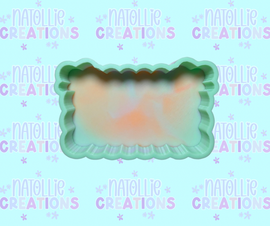 Double Bow Frame Blank Freshie Silicone Mold