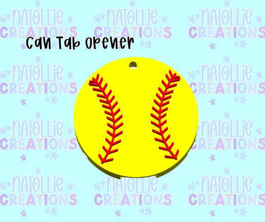 Softball Can Tab Opener Keychain