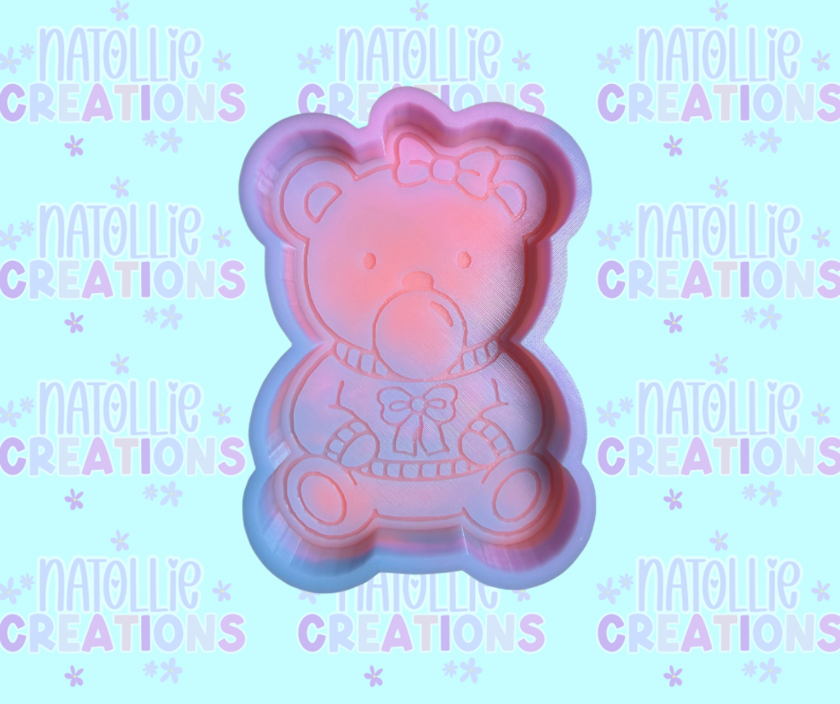 Bubble Blowing Bear Freshie Silicone Mold