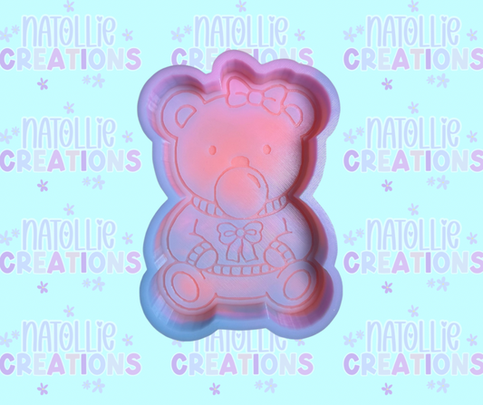Bubble Blowing Bear Freshie Silicone Mold