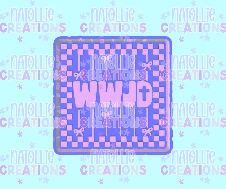 Checkered WWJD Freshie Silicone Mold