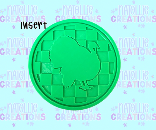 Checkered Turkey Insert Freshie Silicone Mold