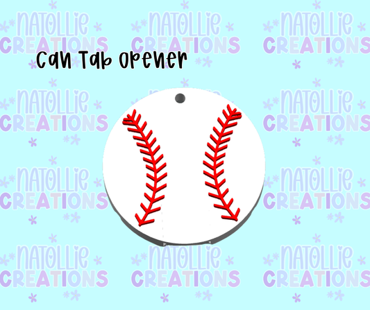 Baseball Can Tab Opener Keychain