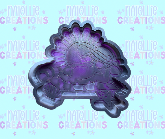 Sassy Beach Raccoon Freshie Silicone Mold