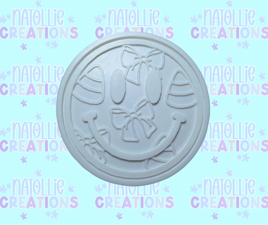 Candy Corn / Bow Smiley Insert Freshie Silicone Mold