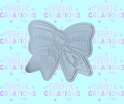 Football Bow + Inserts Freshie Silicone Mold