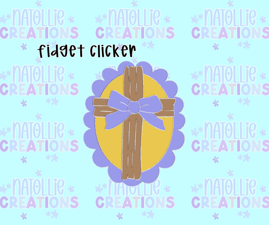 Cross W/ Bow Clicker Fidget